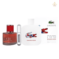 Combo L4c0st3 En3rg1zed Men + Car0lin4 H3rrer4 CH 50ml Dama + Atomizador