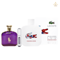 Combo Lac0st3 Energiz3d Men + Pol0 R4ph L4uren 50ml Dama + Atomizador