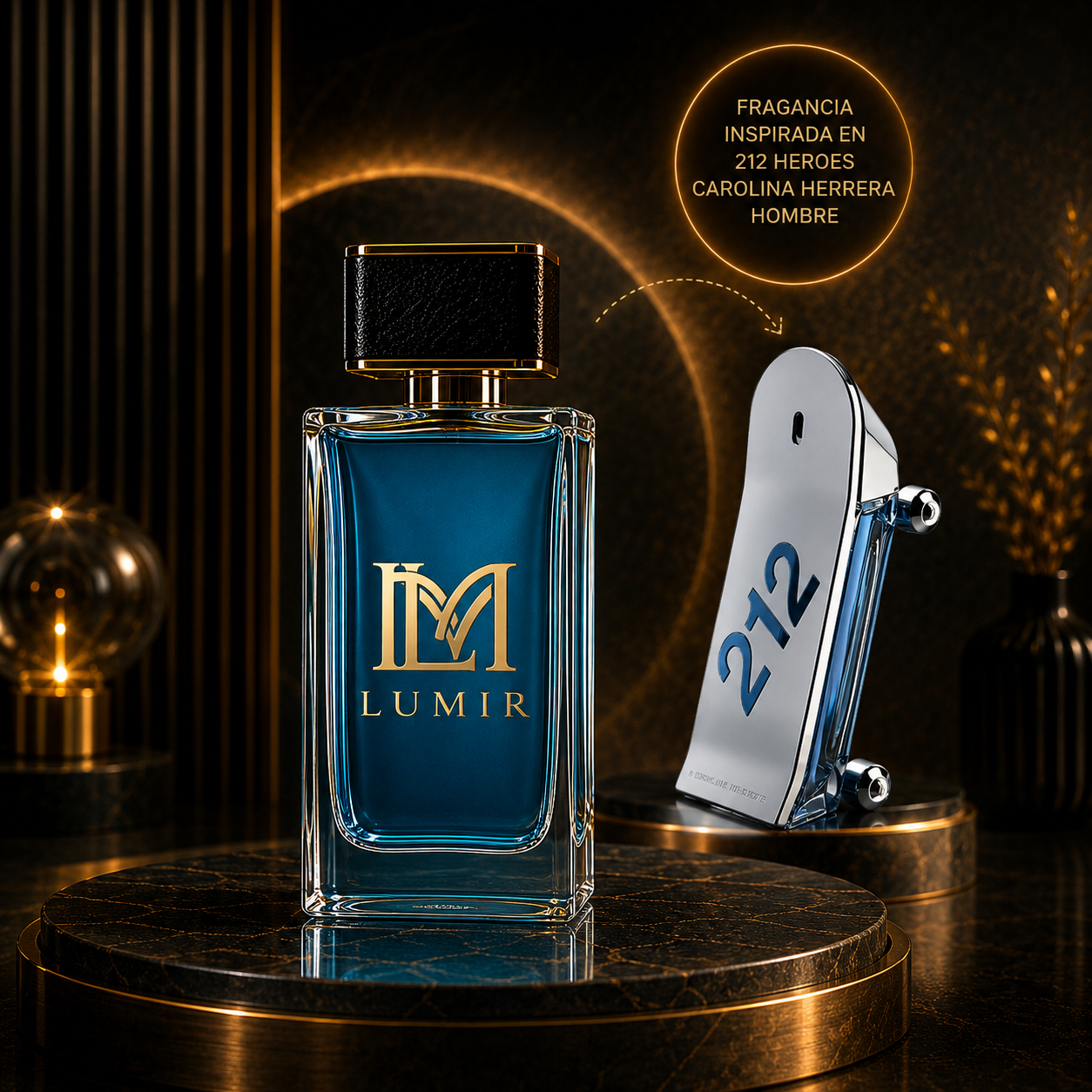 Fragancia inspirada en carolina herrera 212 heroes 90 ml men