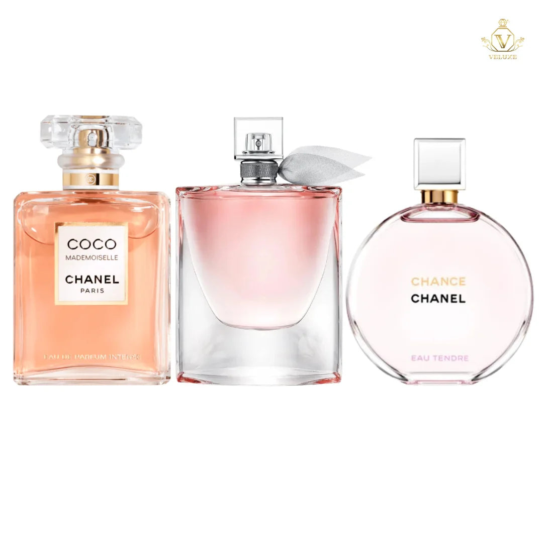 Combo Coco Mademoiselle + La Vie Est Belle + Chance Eau Tendre