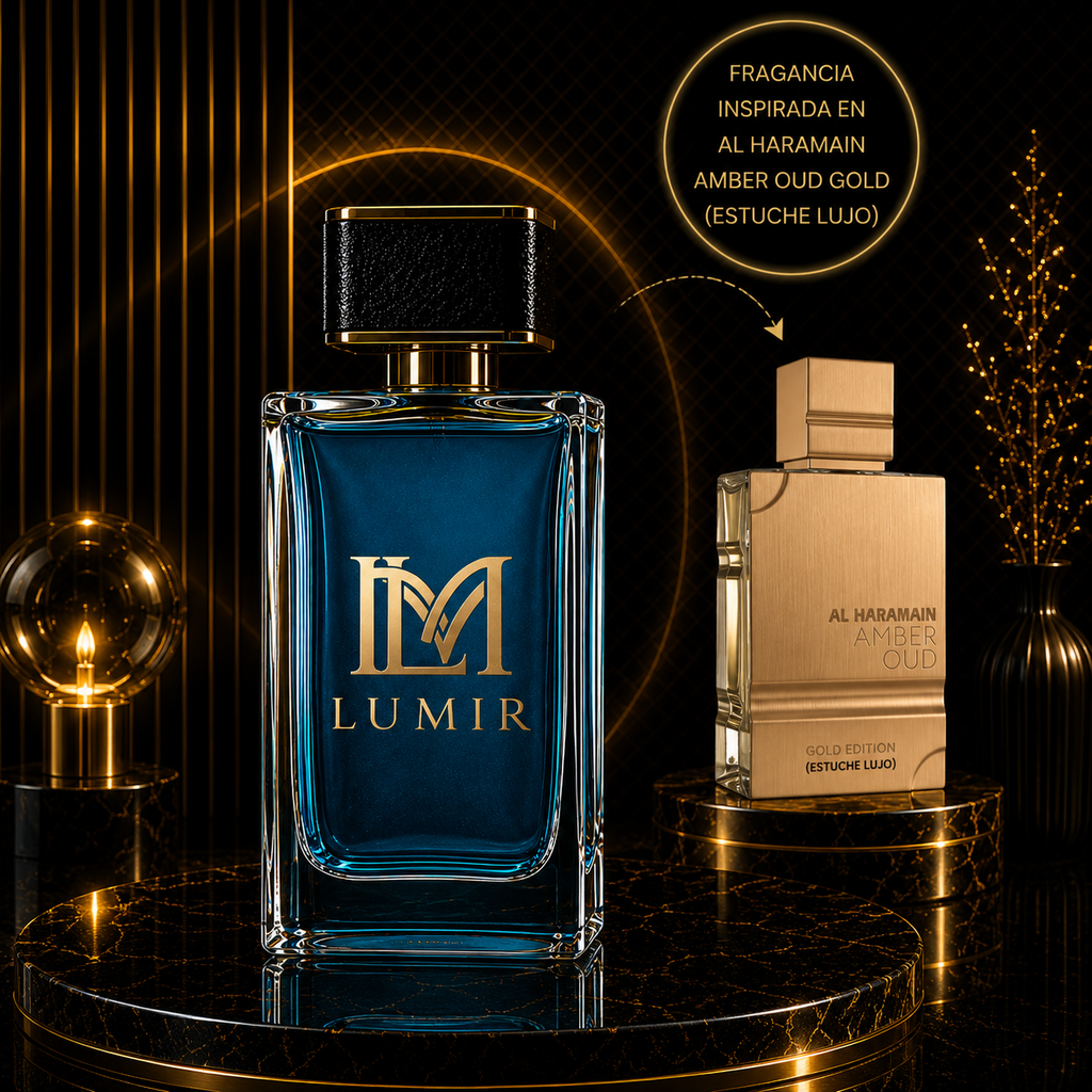 Fragancia Inspirada en Al Haramain Amber Oud Gold 120 ML (Estuche Lujo)