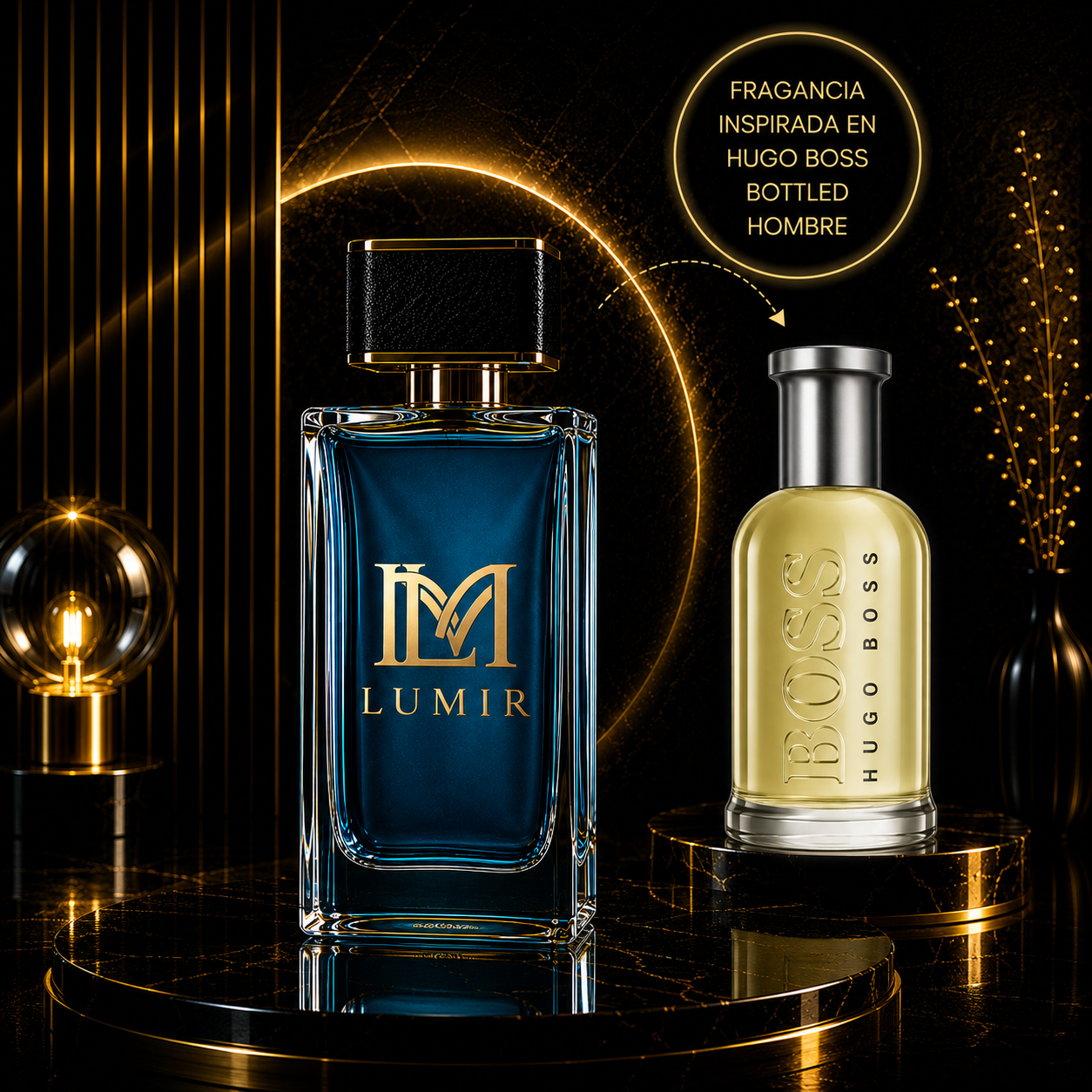 Fragancia inspirada en hugo boss bottled 100 ml men